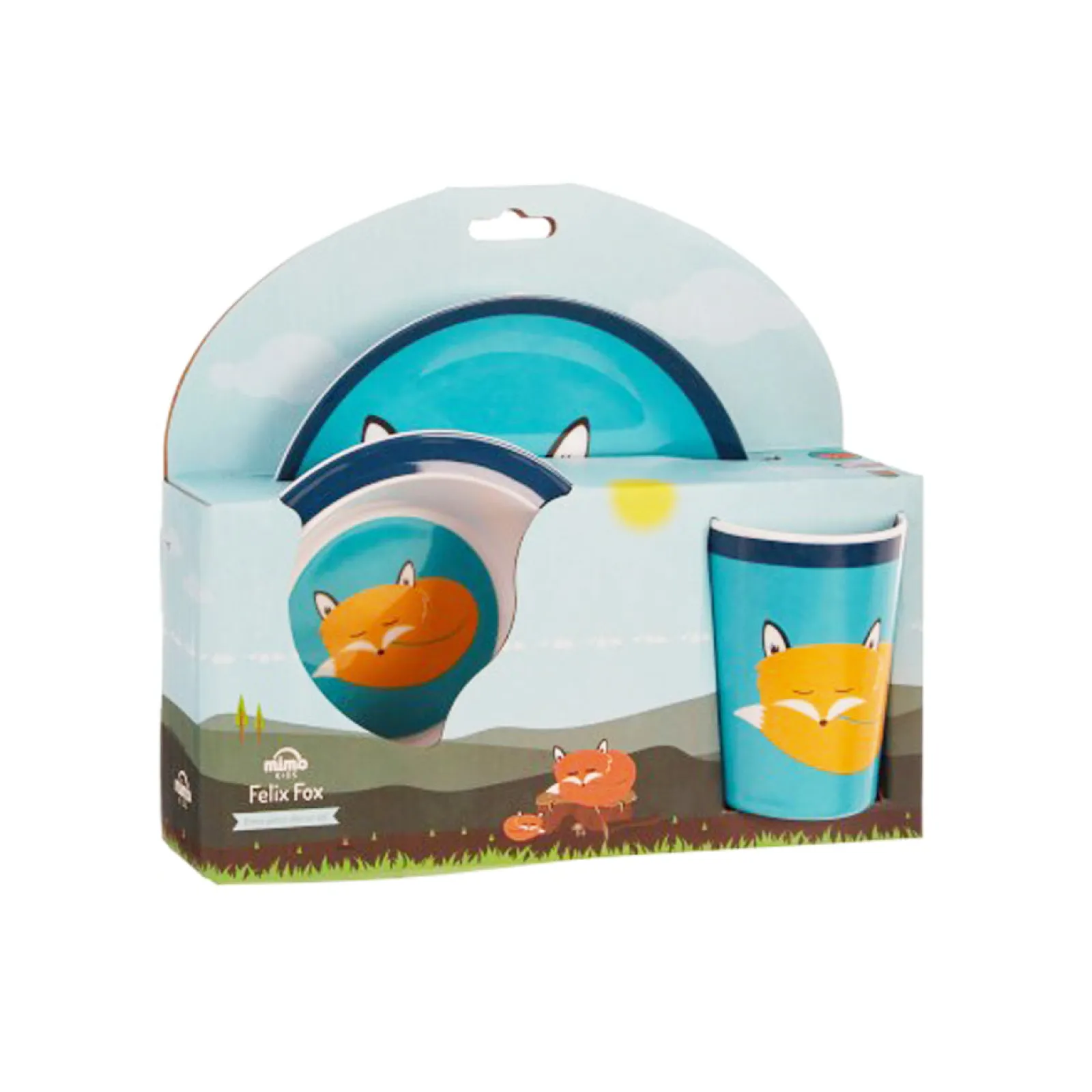 Little Helper Weaning & Feeding | Scratch Resistant Baby & Toddler Feeding Set | Baby Led Weaning | 3 Piece Kids Bowl & Plate | Felix Fox