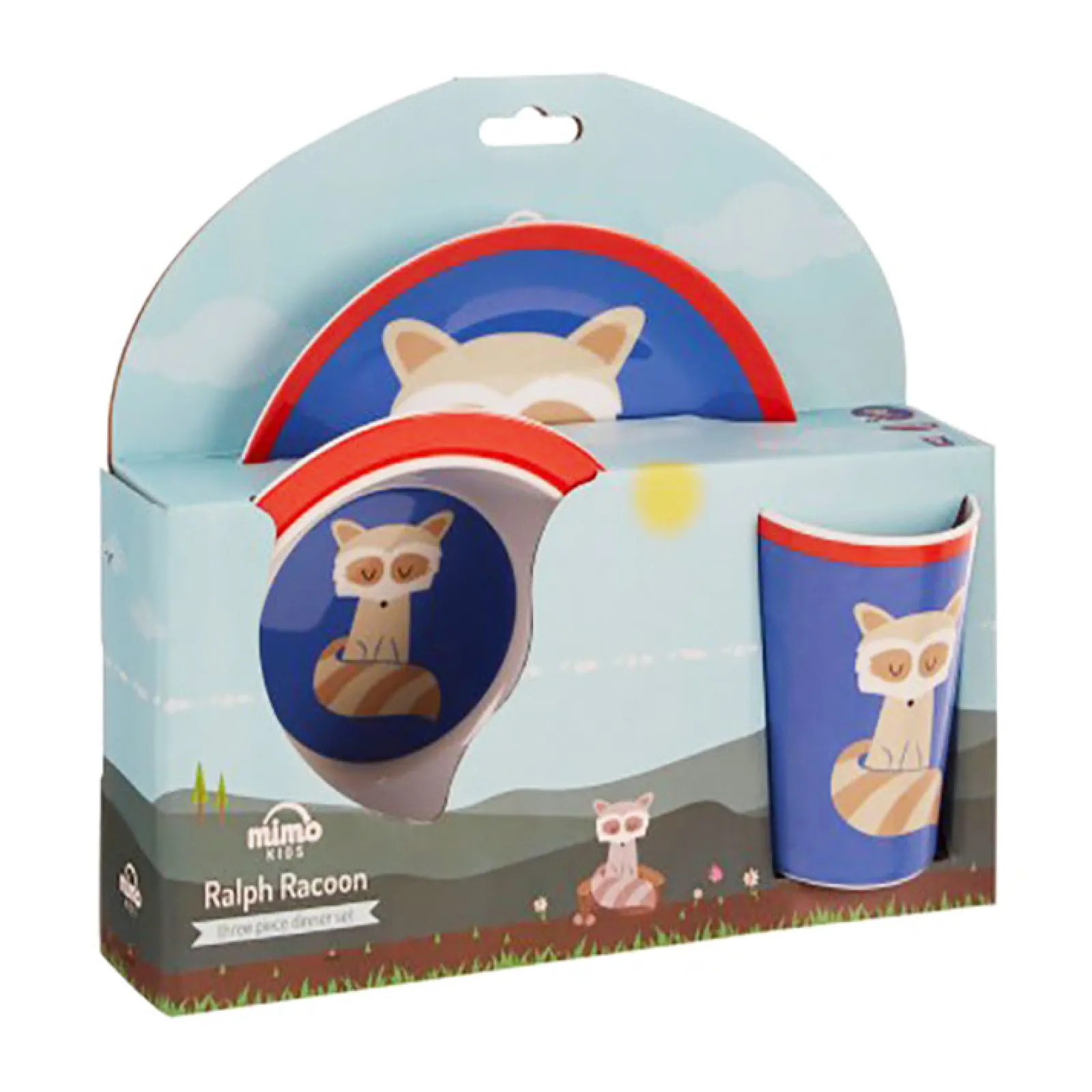 Little Helper Weaning & Feeding | Scratch Resistant Baby & Toddler Feeding Set | Baby Led Weaning | 3 Piece Kids Bowl & Plate | Ralph Racoon