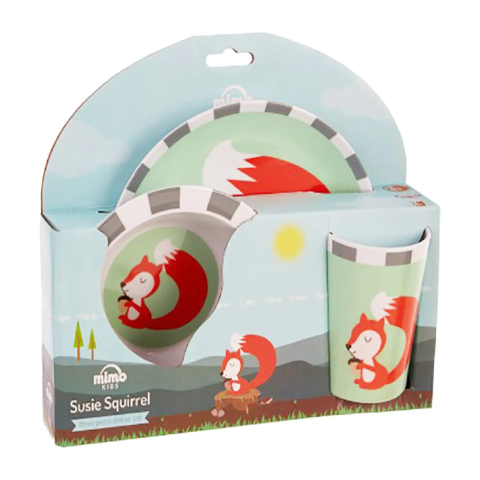 Little Helper Weaning & Feeding | Scratch Resistant Baby & Toddler Feeding Set | Baby Led Weaning | 3 Piece Kids Bowl & Plate | Susie Squirrel
