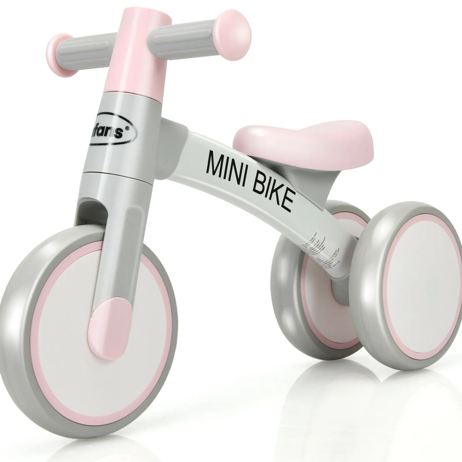 Little Helper Ride On Toys | Balance Bikes & Kids Scooters & Kids Bikes | 3 Silent Wheel Baby Balance Bike | Infant Baby Walker | Pink
