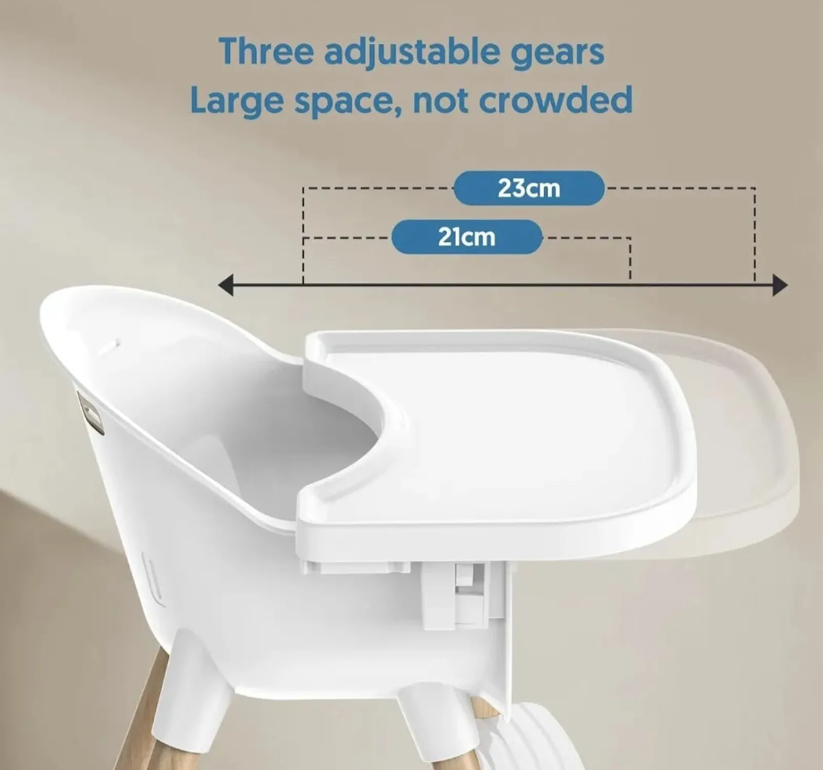 Little Helper High Chairs (wooden) | High Chairs (combination) | Sleek Easy-Clean & Ergonomic Baby High Chair | Removable Tray | 5 Pt Safety Harness | White