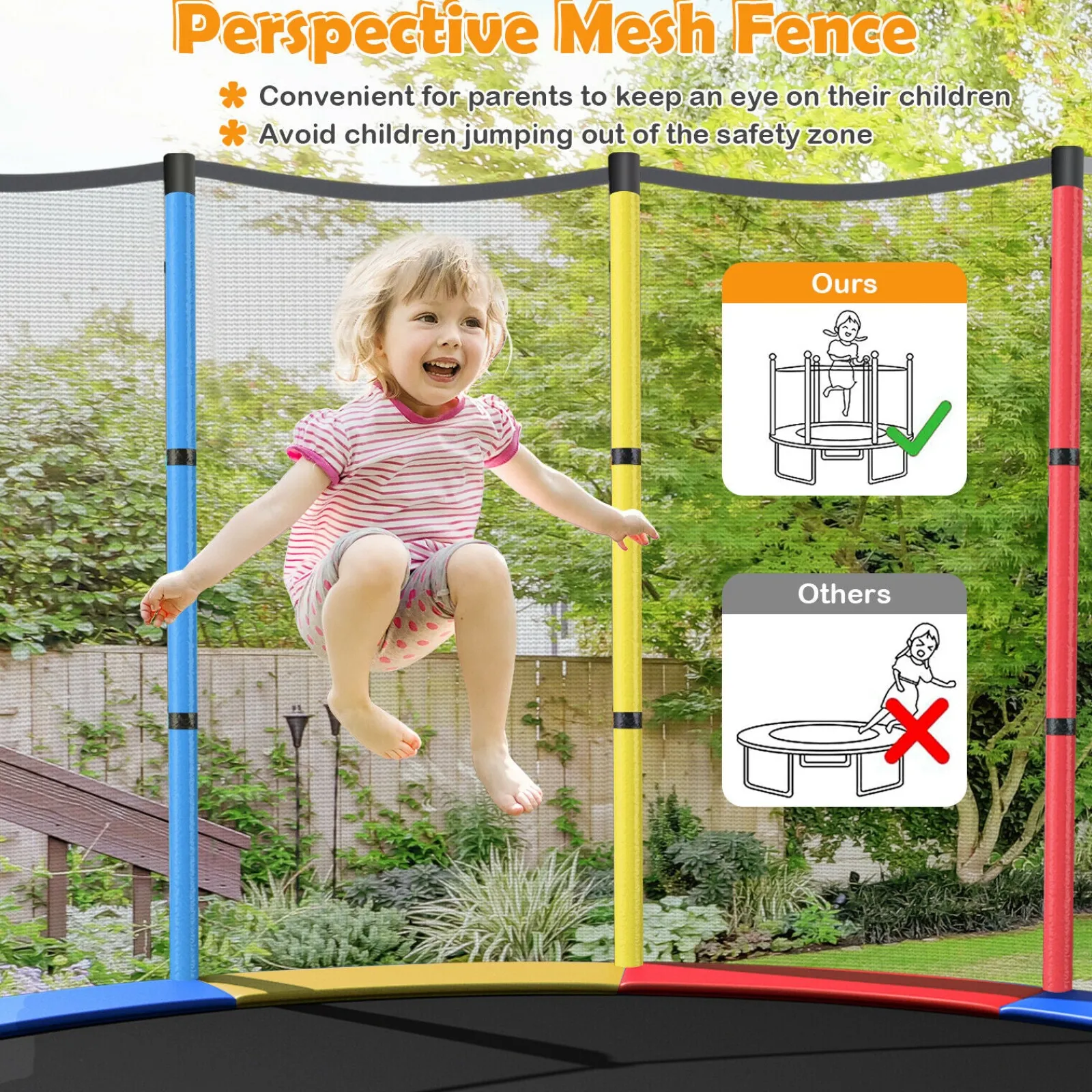 Little Helper Swing & Slide Sets & Garden Play & Trampolines | Small 6ft Trampoline Packed with Safety Features | Small Trampoline | Indoor or Outdoor Trampoline