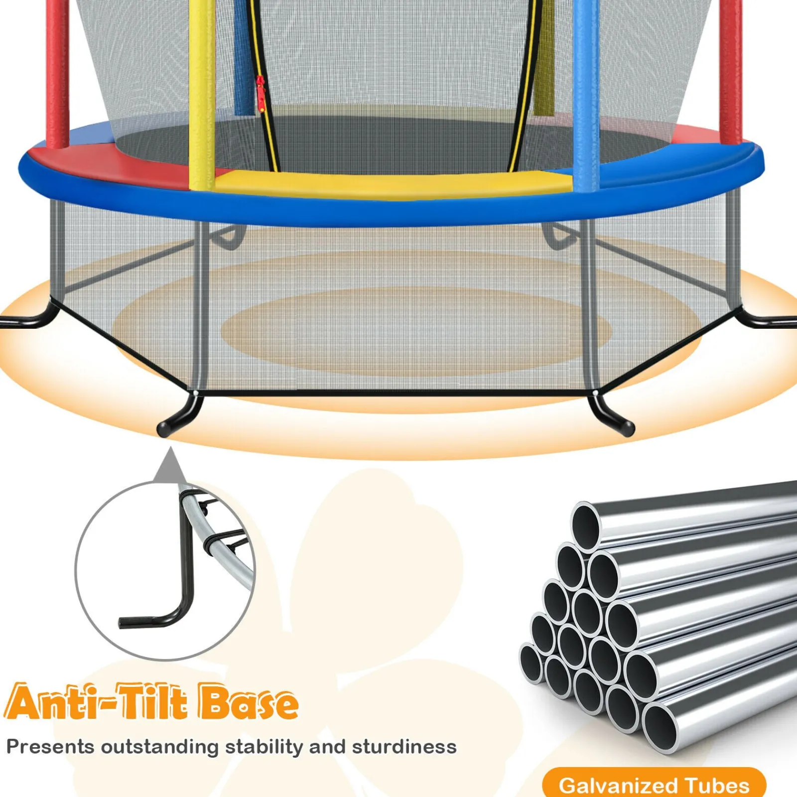 Little Helper Swing & Slide Sets & Garden Play & Trampolines | Small 6ft Trampoline Packed with Safety Features | Small Trampoline | Indoor or Outdoor Trampoline