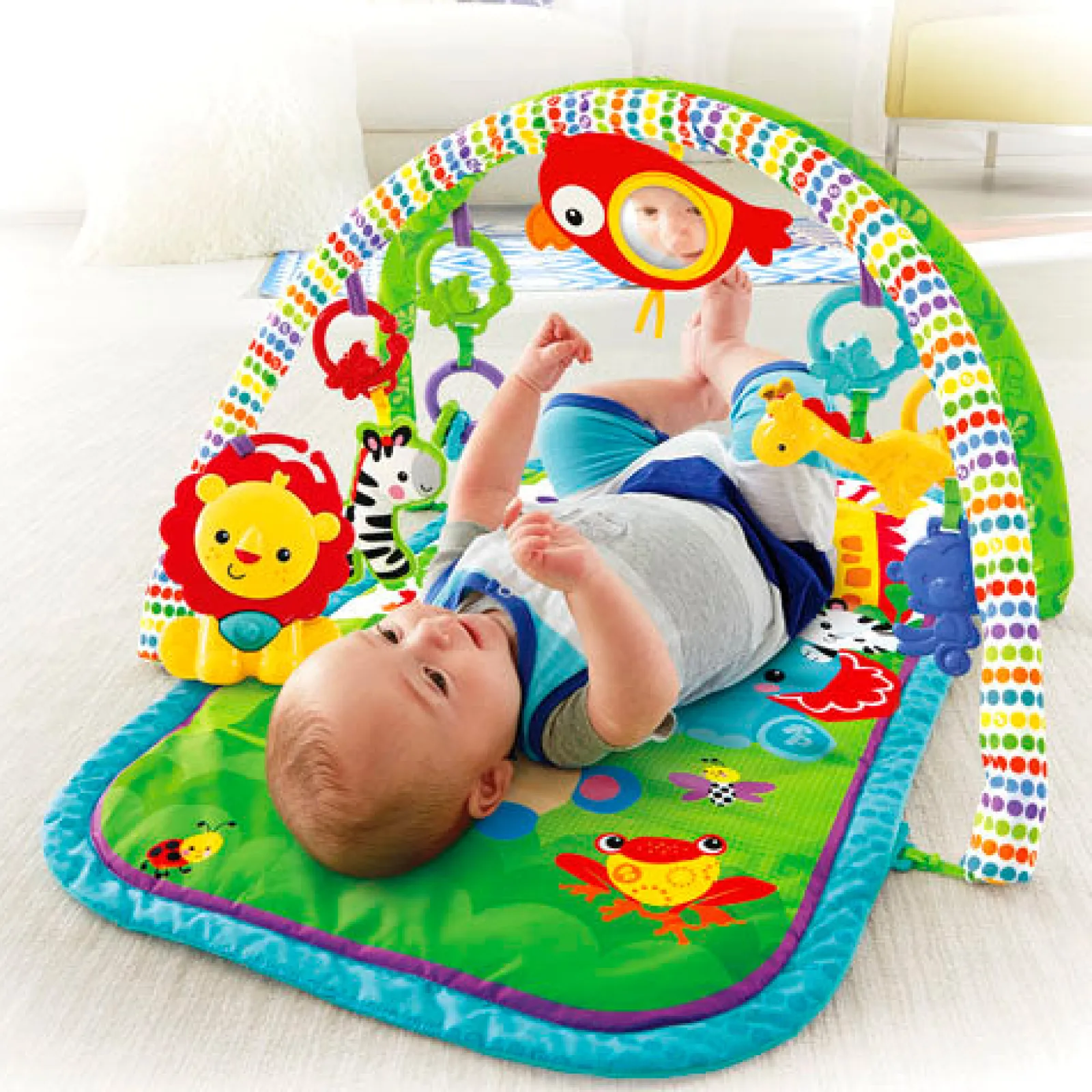 Little Helper Baby Play Gyms & Tummy Time & Activity Centres | Snoozy Zoo | 3-in-1 Baby Activity Gym | Baby Play Mat | Baby Gym
