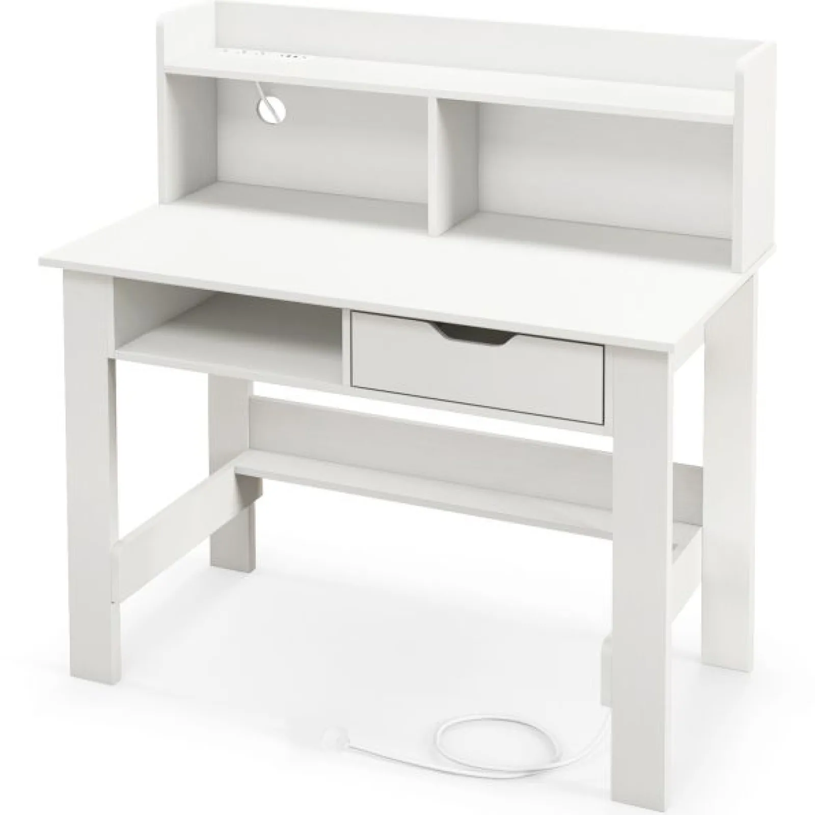 Little Helper Table & Chairs (wooden) | Solid Heavy Duty Homework Desk | Storage Shelf | Hutch & Storage | Older Children & Adults | White