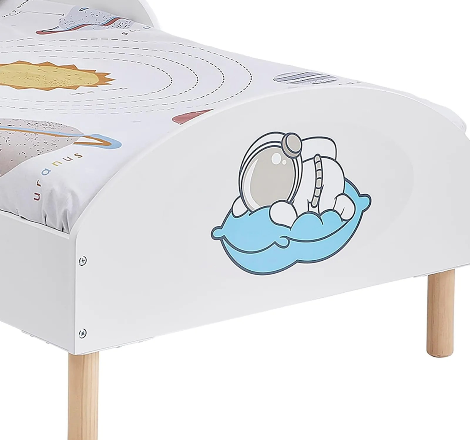 Little Helper Toddler Beds & Childrens Single Beds | Spaceman Children's Bed with Side Protectors | Toddler Bed | 18m - 5 Years