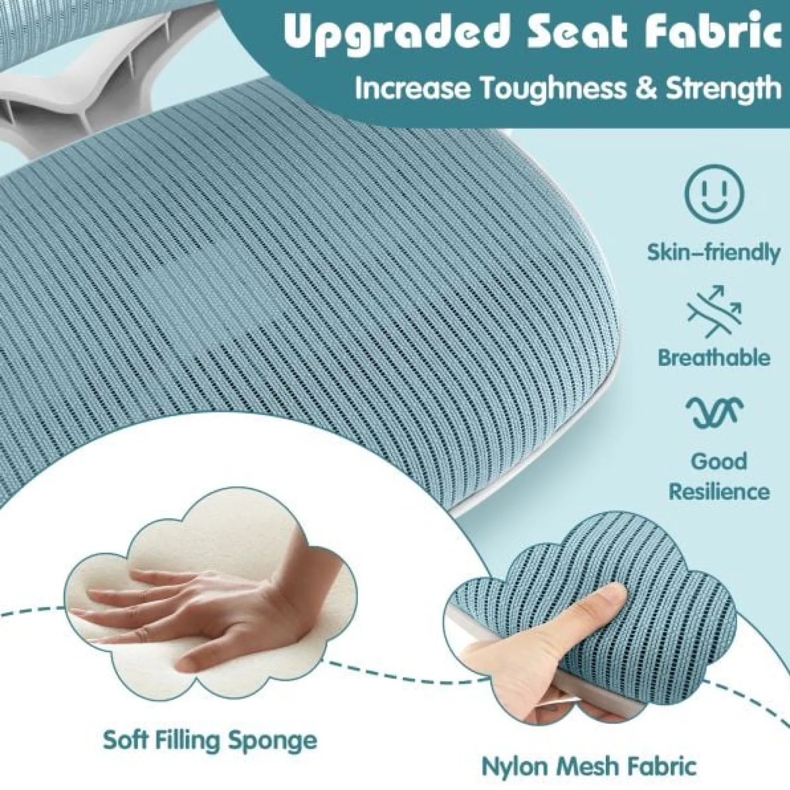 Little Helper Chairs & Stools | Spine Supporting & Breathable Height Adjustable Ergonomic Childrens Desk Chair | Childrens Office Chair | 6-15 Years