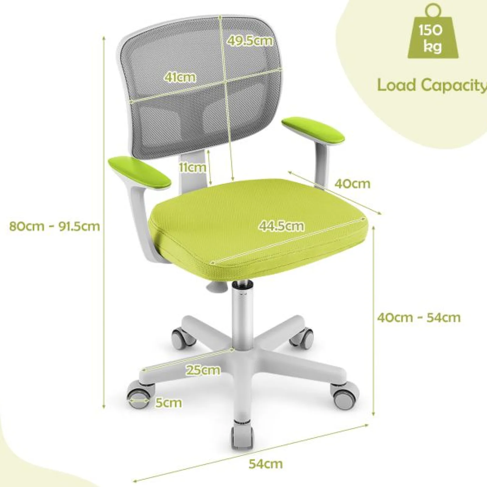 Little Helper Chairs & Stools | Spine Supporting Height Adjustable Ergonomic Childrens Desk Chair | Childrens Office Chair | 3-10 Years