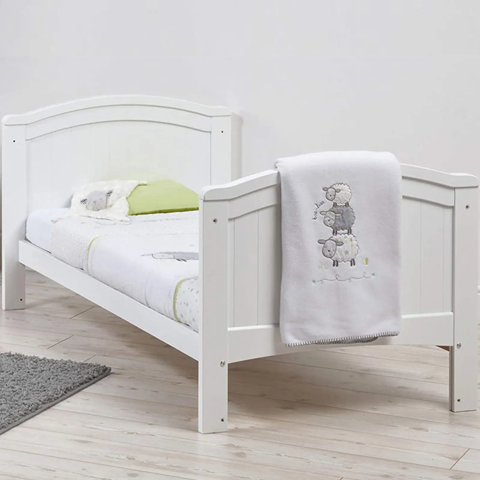 Little Helper Toddler Beds & Childrens Single Beds | Cot Beds | Sunshine Cot Bed | 2-in-1 Cot Bed | Eco-Friendly Cot | Wooden Junior Bed | Bright White