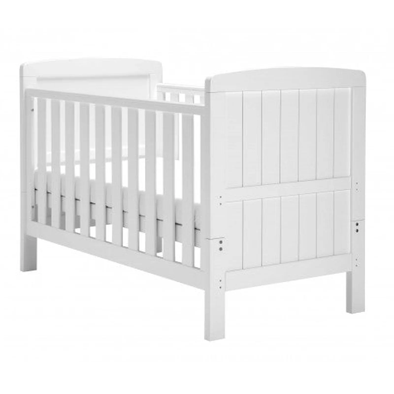 Little Helper Toddler Beds & Childrens Single Beds | Cot Beds | Sweet Lullaby Premium Classic Cot Bed | Wooden Toddler Bed | Snowdrop White