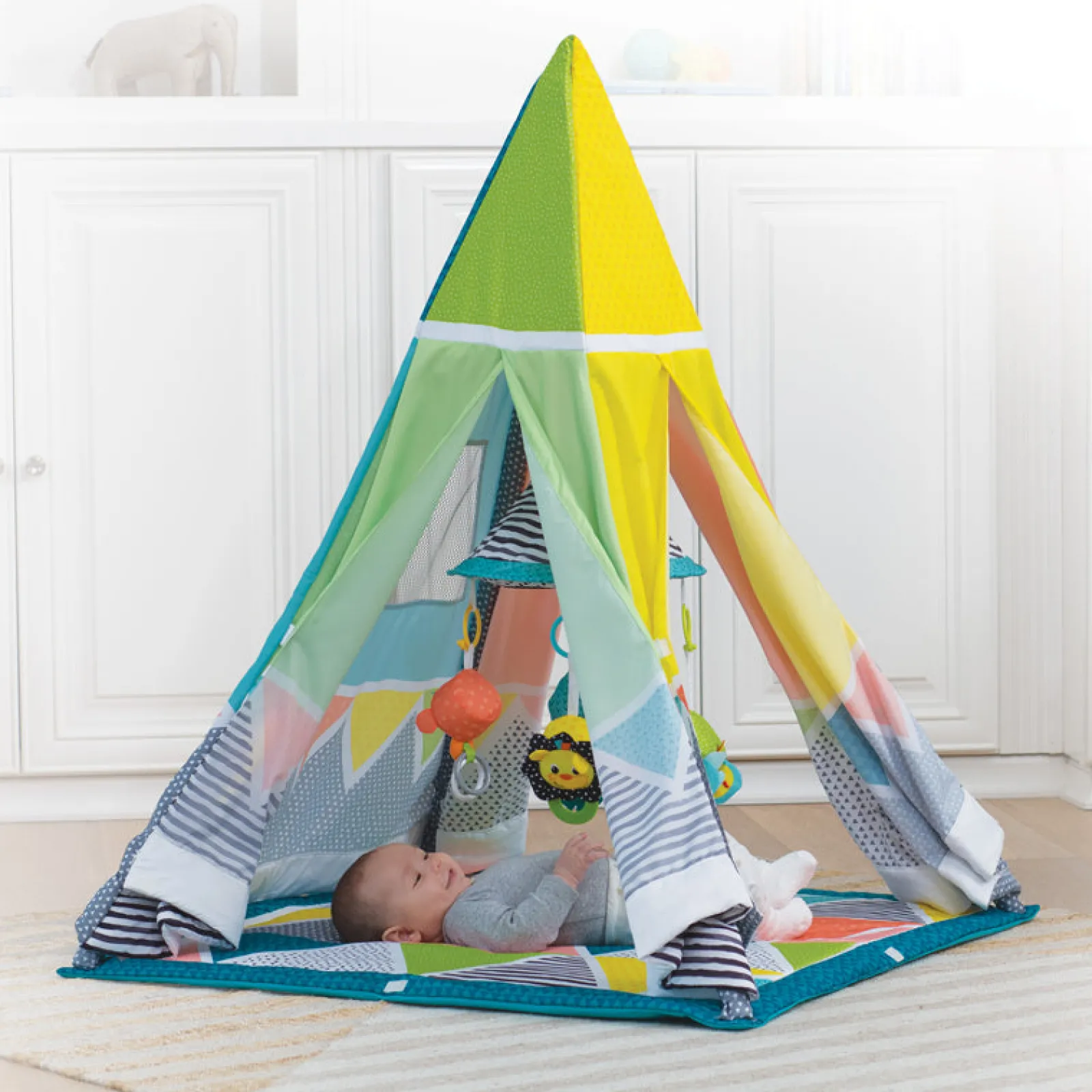 Little Helper Baby Play Gyms & Tummy Time & Activity Centres | Triangle Teepee | Grow-with-me Baby & Toddler Activity Gym | Baby Play Mat | Baby Gym
