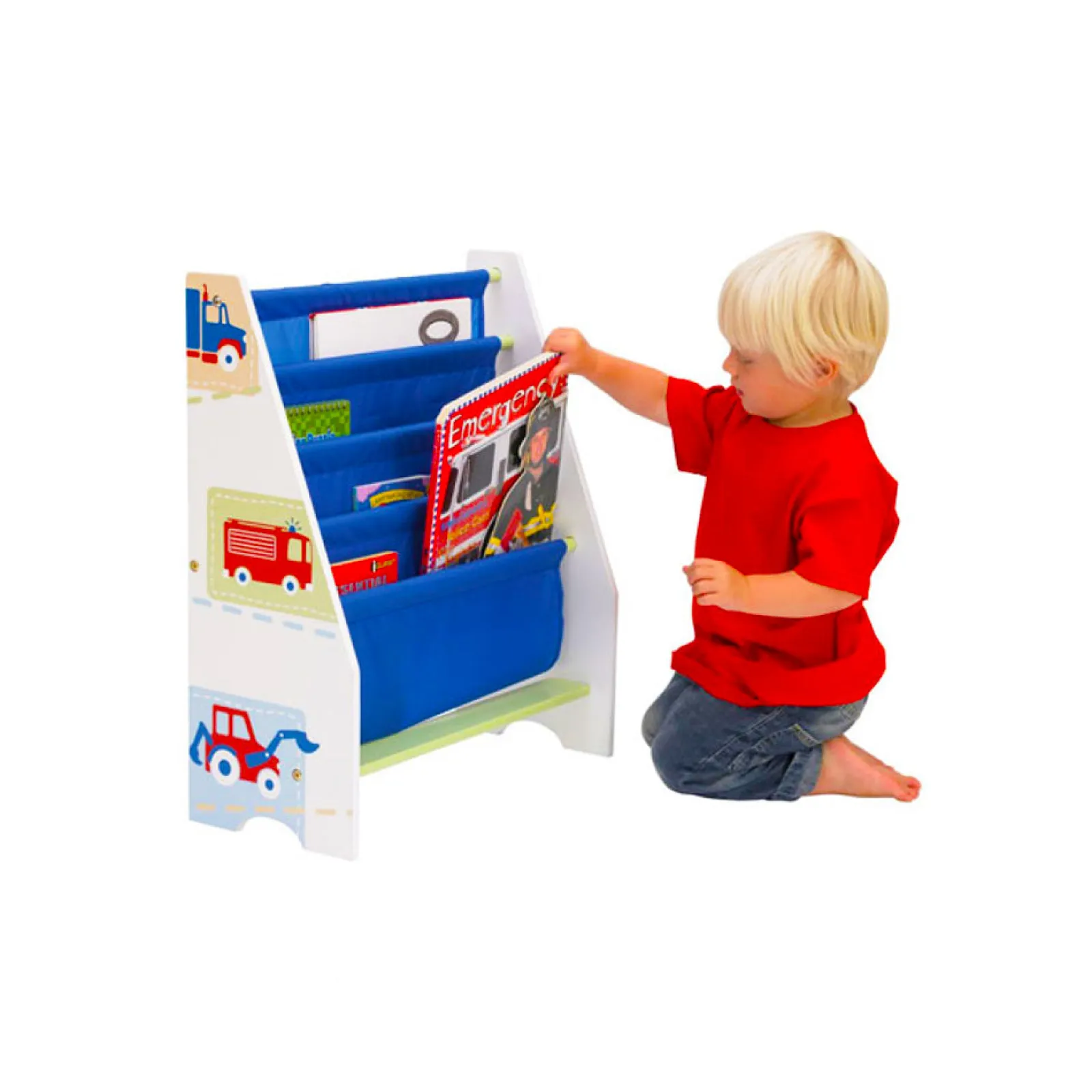 Little Helper Bookcases & Kids Bookshelves | Kids Bookcases & Kids Bookshelves | Trucks n Tractors Bookcase | Childrens Bookcase | Nursery Bookshelf