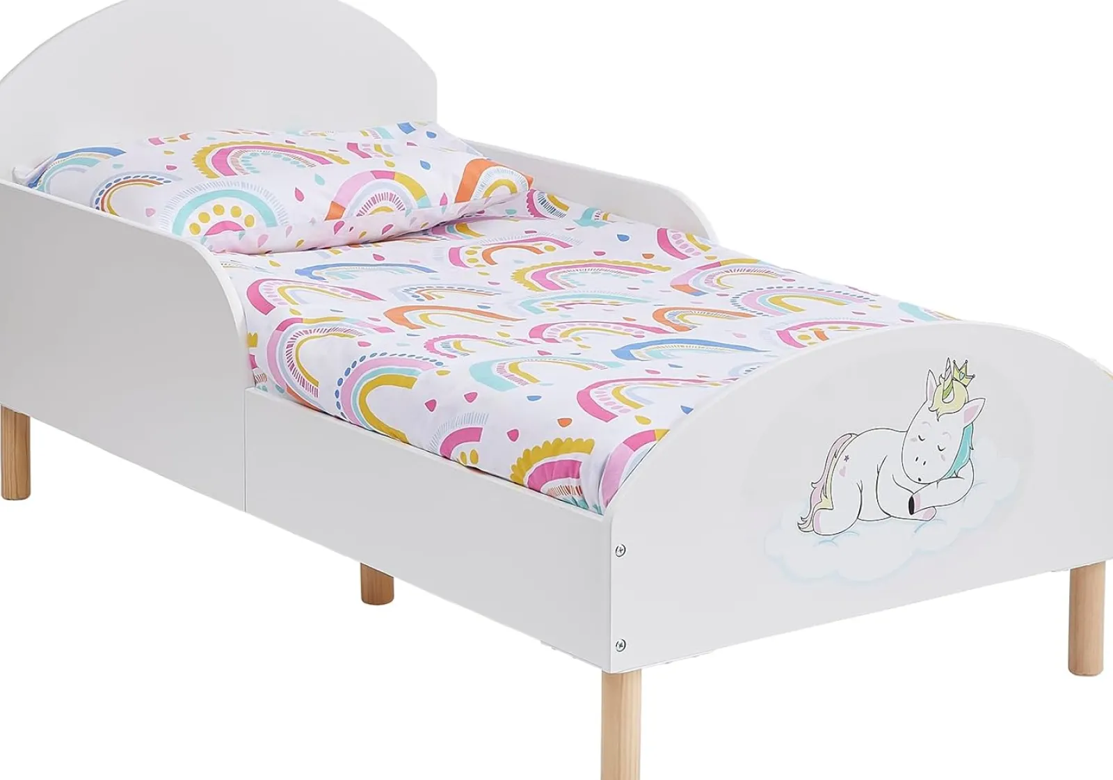 Little Helper Toddler Beds & Childrens Single Beds | Unicorn Children's Bed with Side Protectors | Toddler Bed | 18m - 5 Years