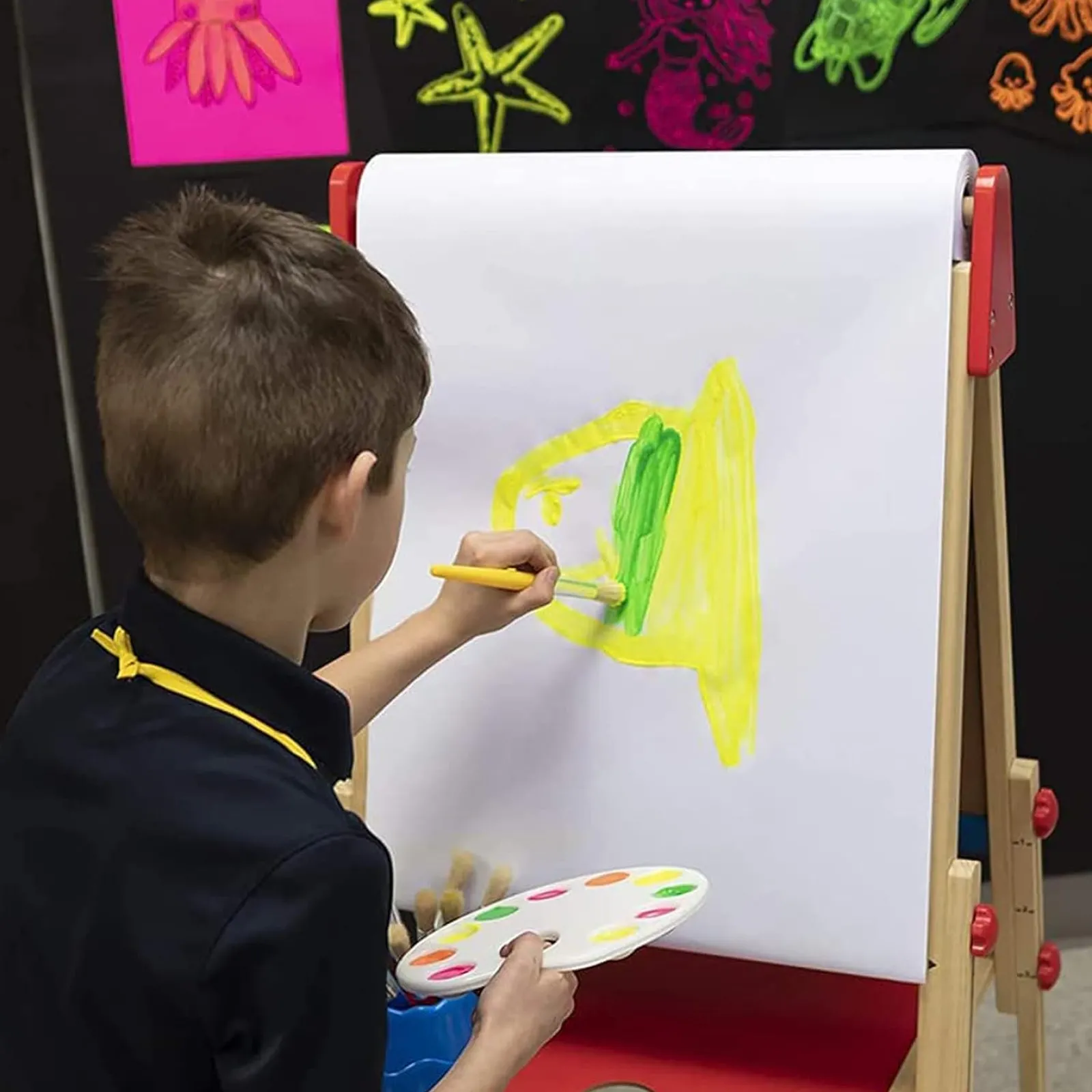 Little Helper Kids Arts & Crafts & Accessories | Easels & Accessories | White Eco Conscious Recyclable Easel and Table Paper | 43cm Wide x 20m Long | 80gsm