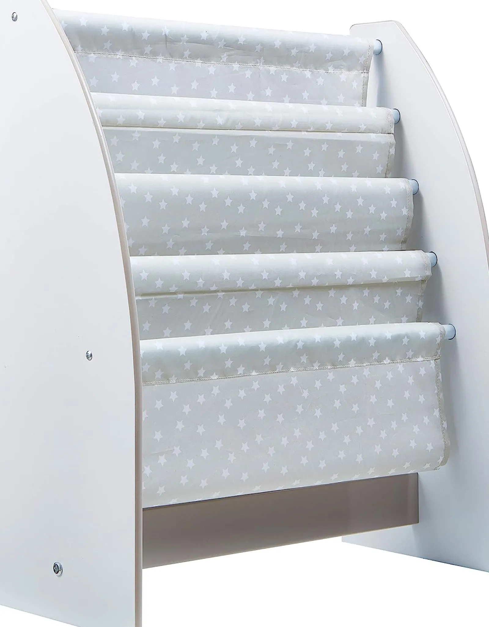 Little Helper Bookcases & Kids Bookshelves | Kids Bookcases & Kids Bookshelves | White Starry Night 4 Tier Sling BookCase | Childrens Bookcase | Kids Bookshelf