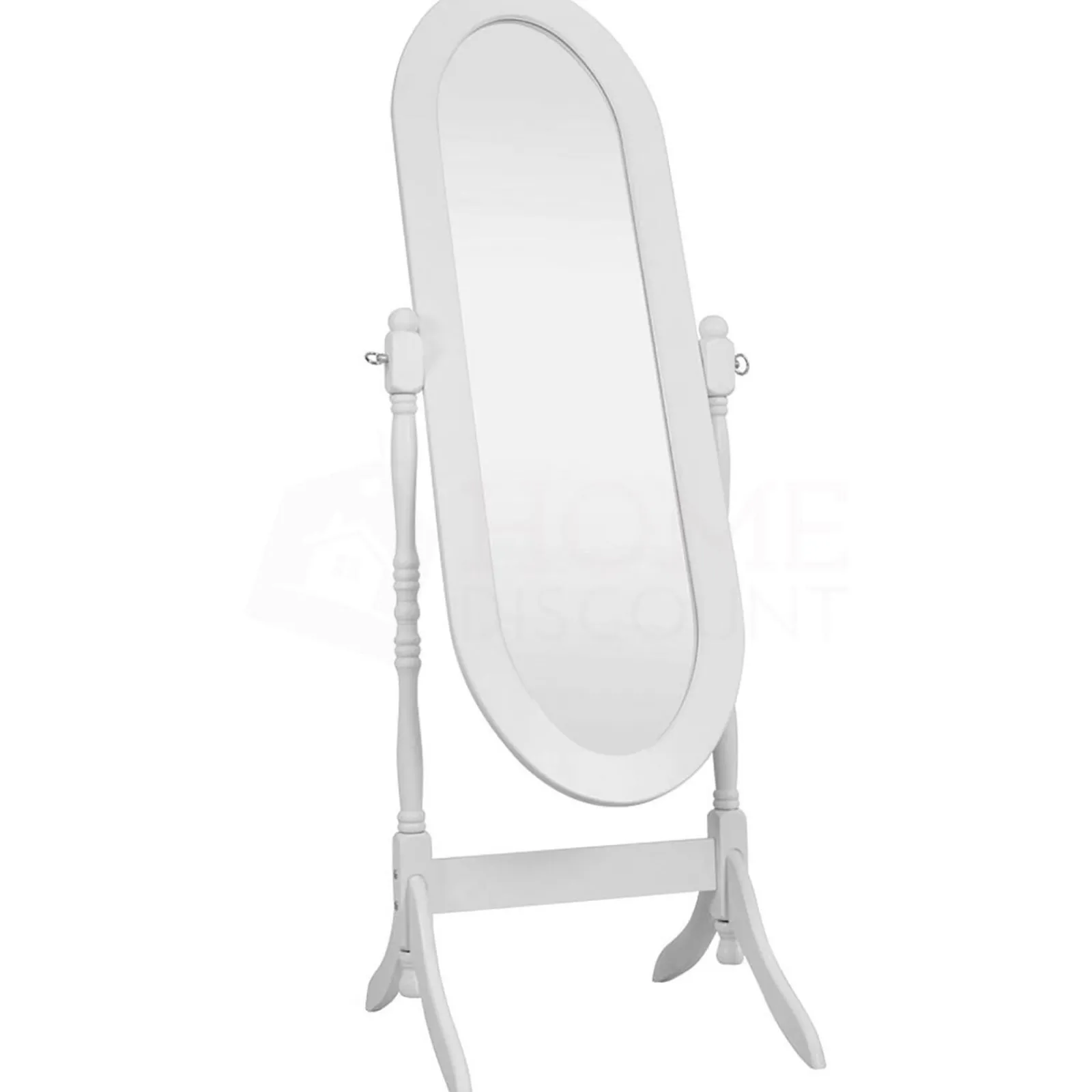Little Helper Mirrors | White Wooden Adjustable Full Length Free Standing Chival Dressing Mirror | 1.45m