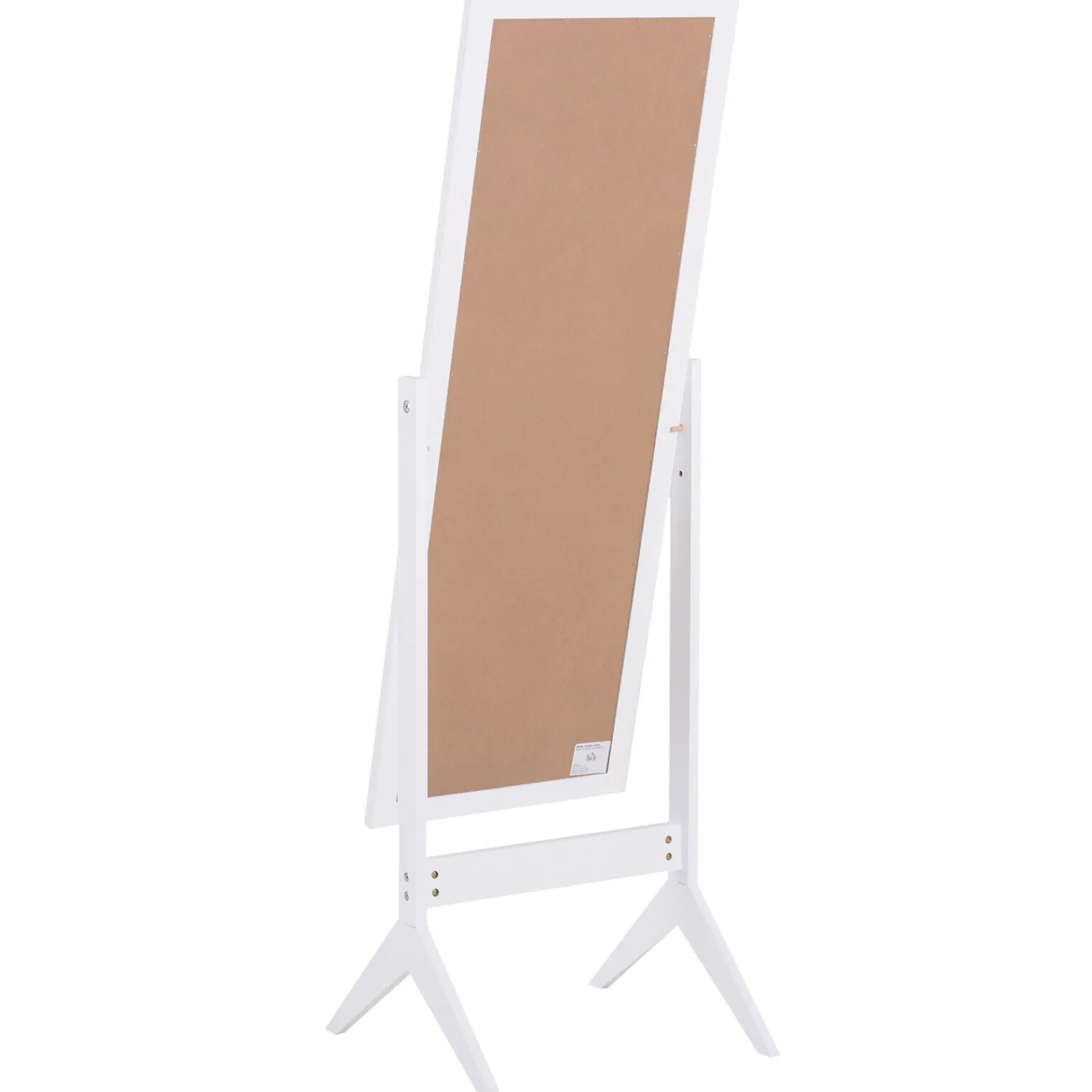 Little Helper Mirrors | White Wooden Adjustable Full Length Free Standing Dressing Mirror | 1.48m High