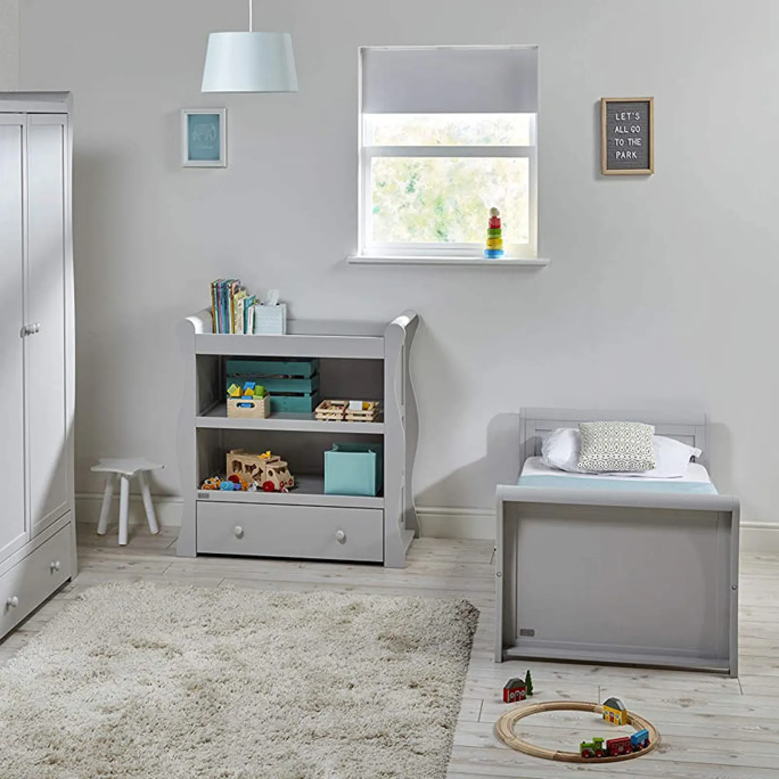Little Helper Toddler Beds & Childrens Single Beds | Willow Toddlers Bed | Sleigh Bed | Dove Grey