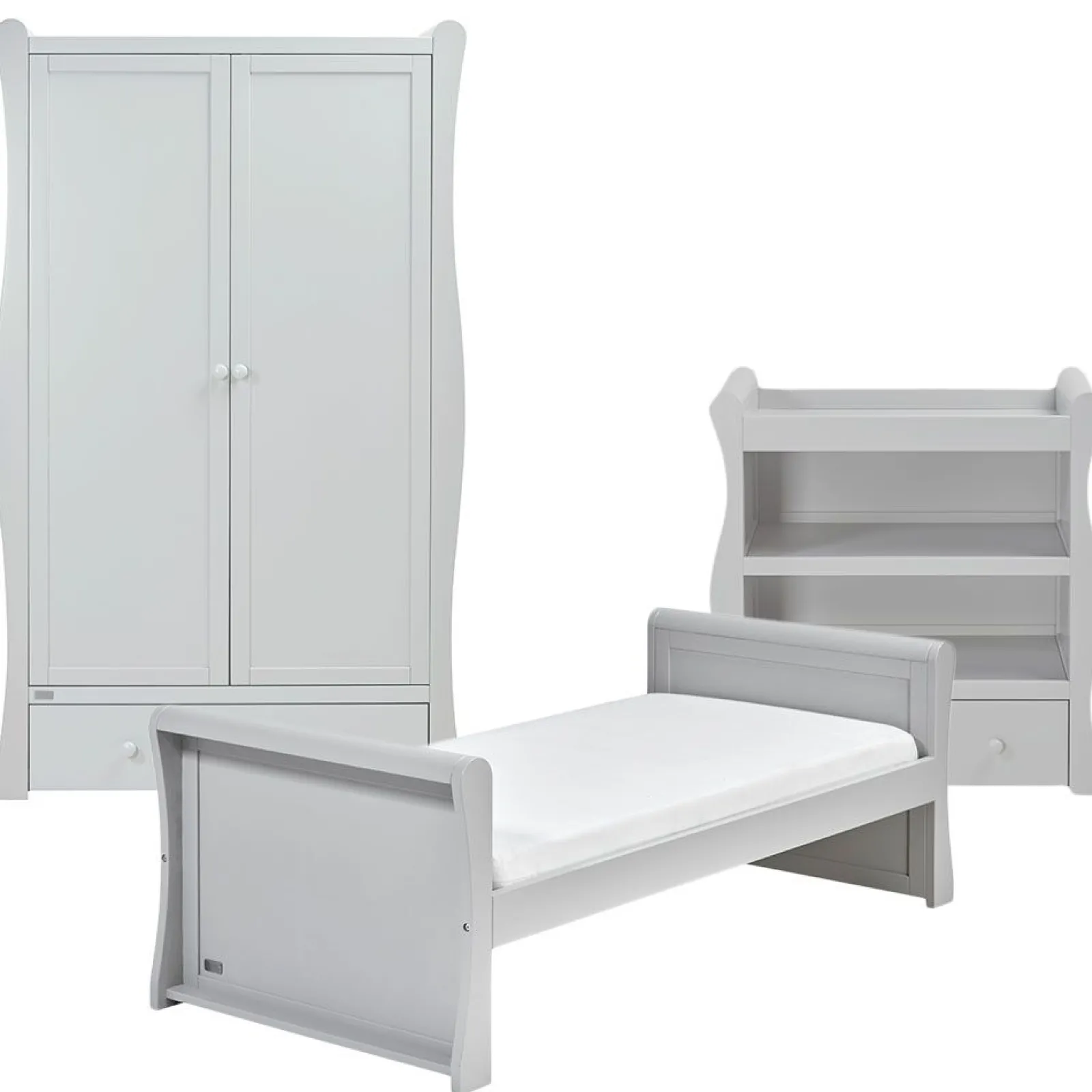 Little Helper Nursery Furniture Sets | Willow Wooden Toddler Room Set | Dove Grey