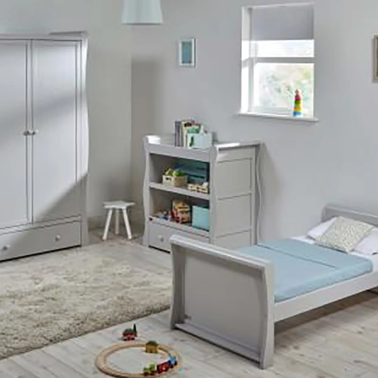 Little Helper Nursery Furniture Sets | Willow Wooden Toddler Room Set | Dove Grey