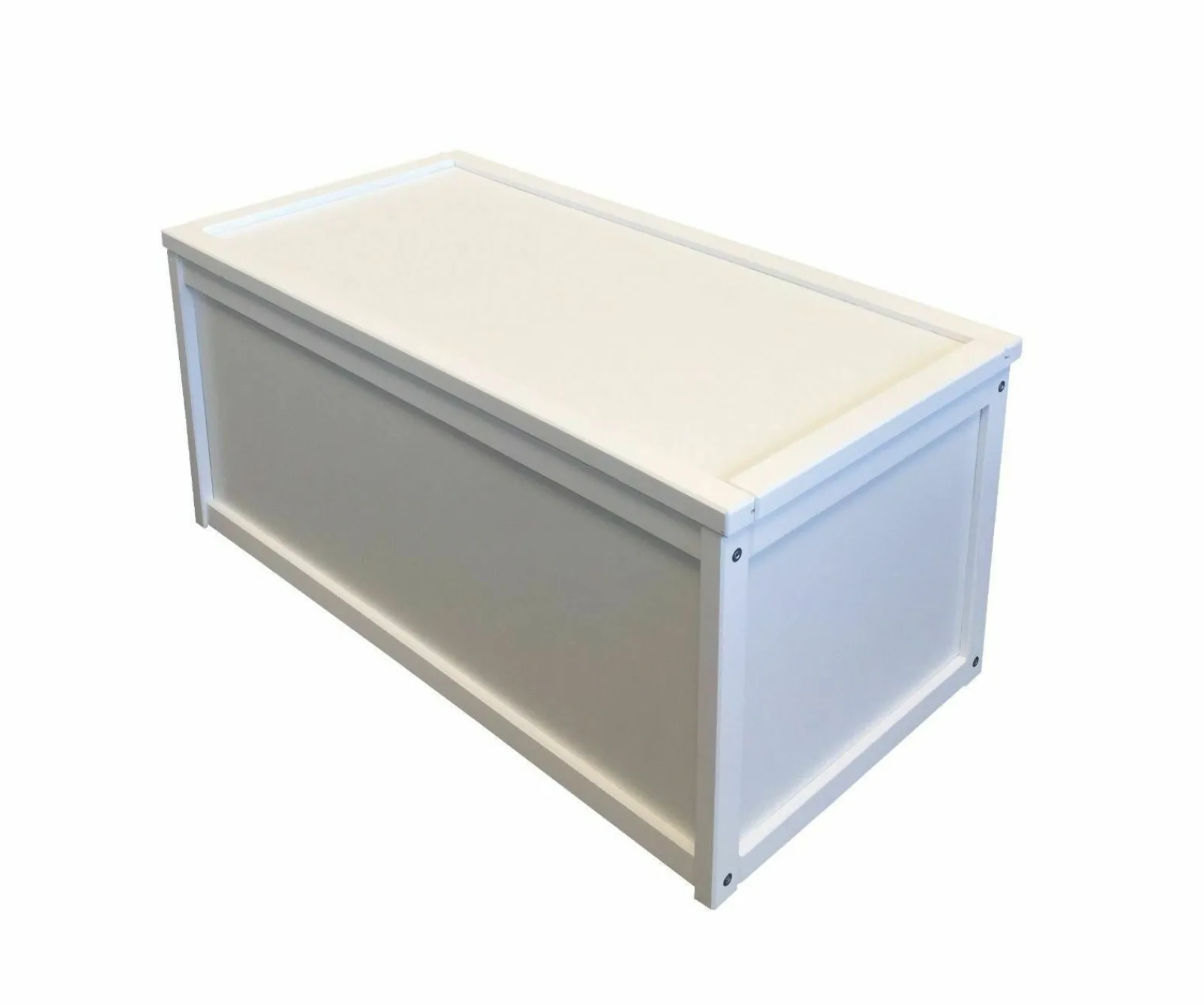 Little Helper Toy Box & Blanket Box | Toy Box & Blanket Box | Wooden Toy Box | Toy Chest | Blanket Box | Ottoman with Removable Lid | White