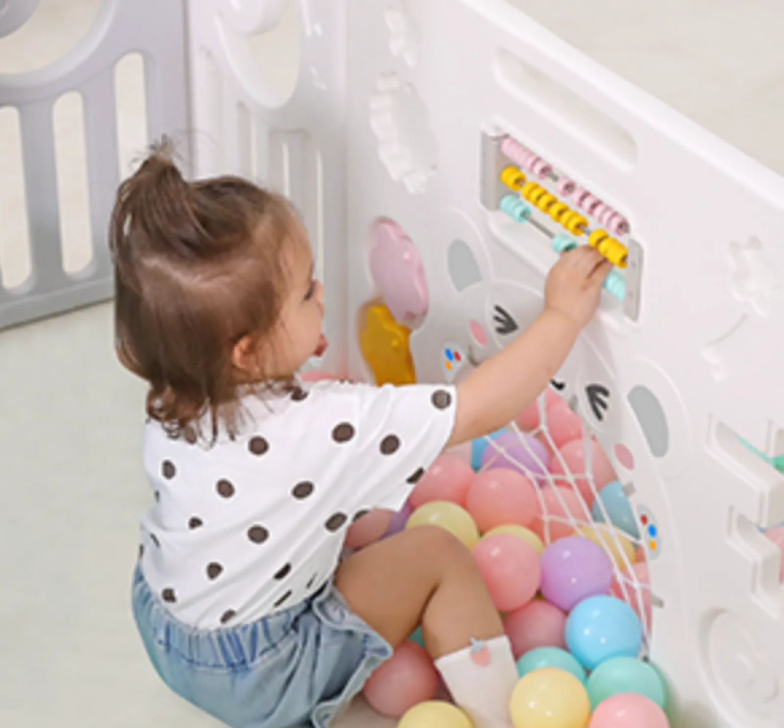 Little Helper Ball Pits & Ball Pools | Baby Playpens | XXL Folding Baby Playpen and Ball Pool | Modular | Grey & White | 6 months +