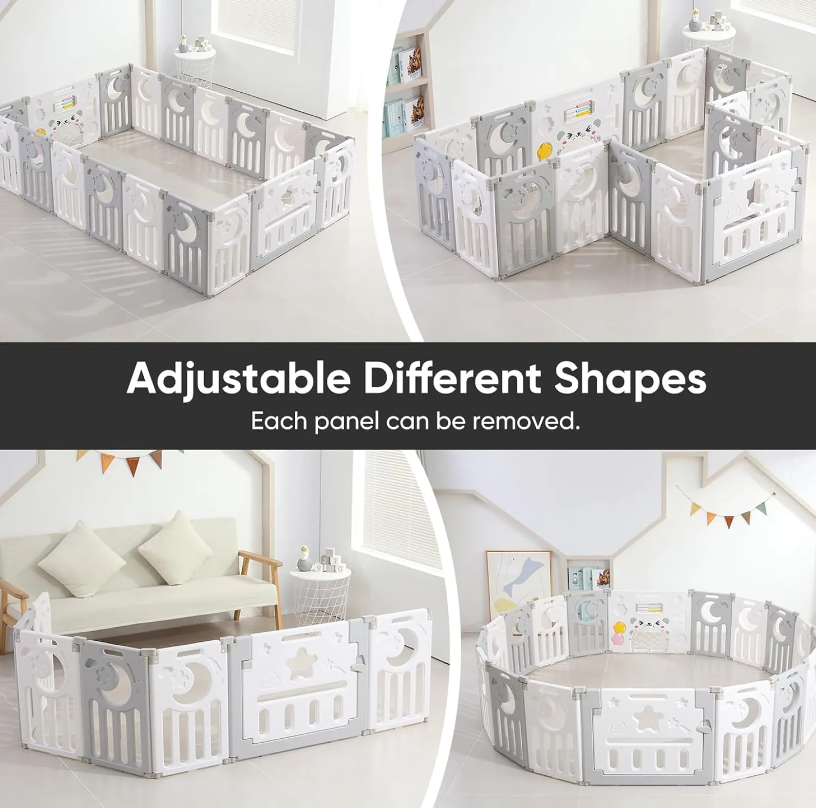Little Helper Ball Pits & Ball Pools | Baby Playpens | XXL Folding Baby Playpen and Ball Pool | Modular | Grey & White | 6 months +