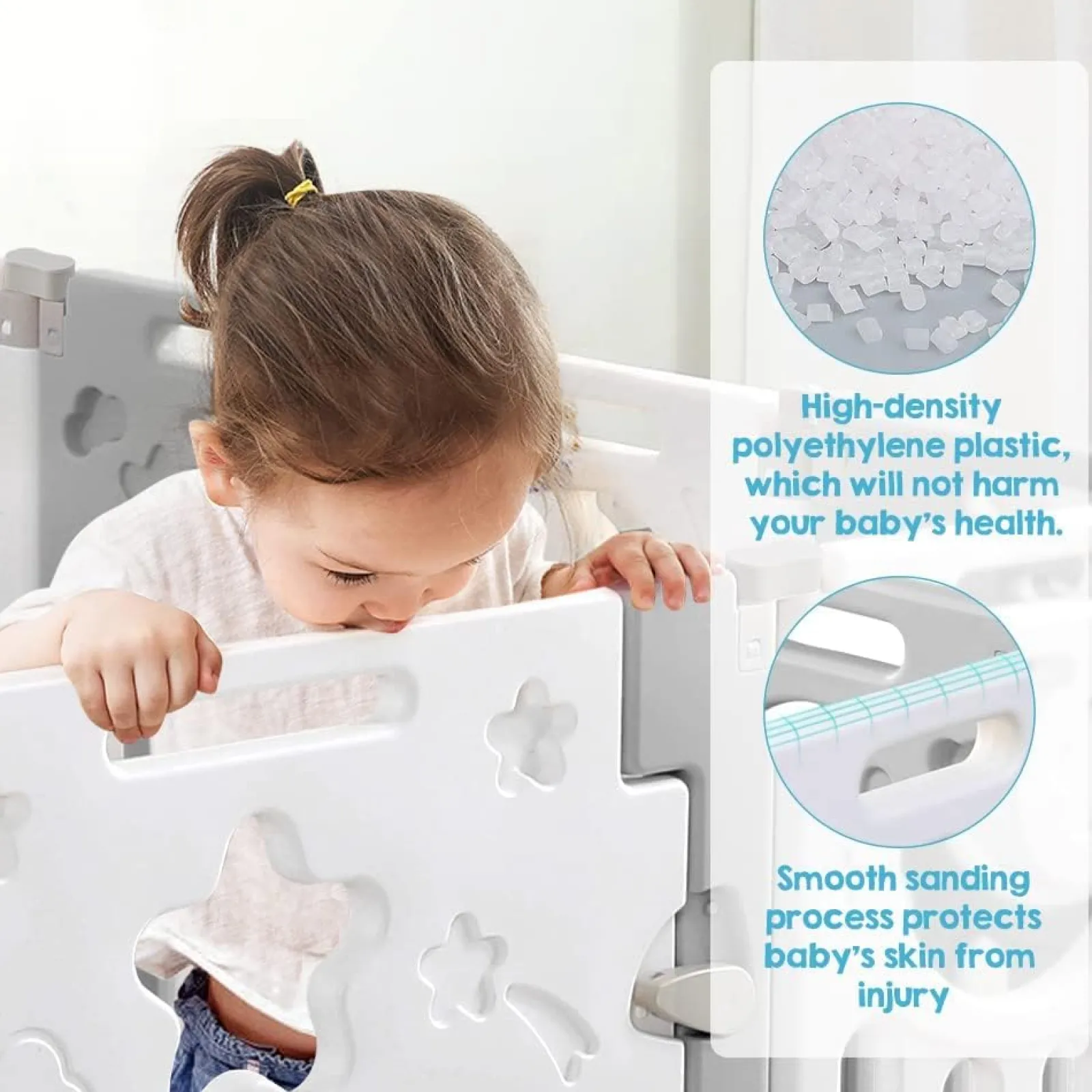 Little Helper Ball Pits & Ball Pools | Baby Playpens | XXL Folding Baby Playpen and Ball Pool | Modular | Grey & White | 6 months +