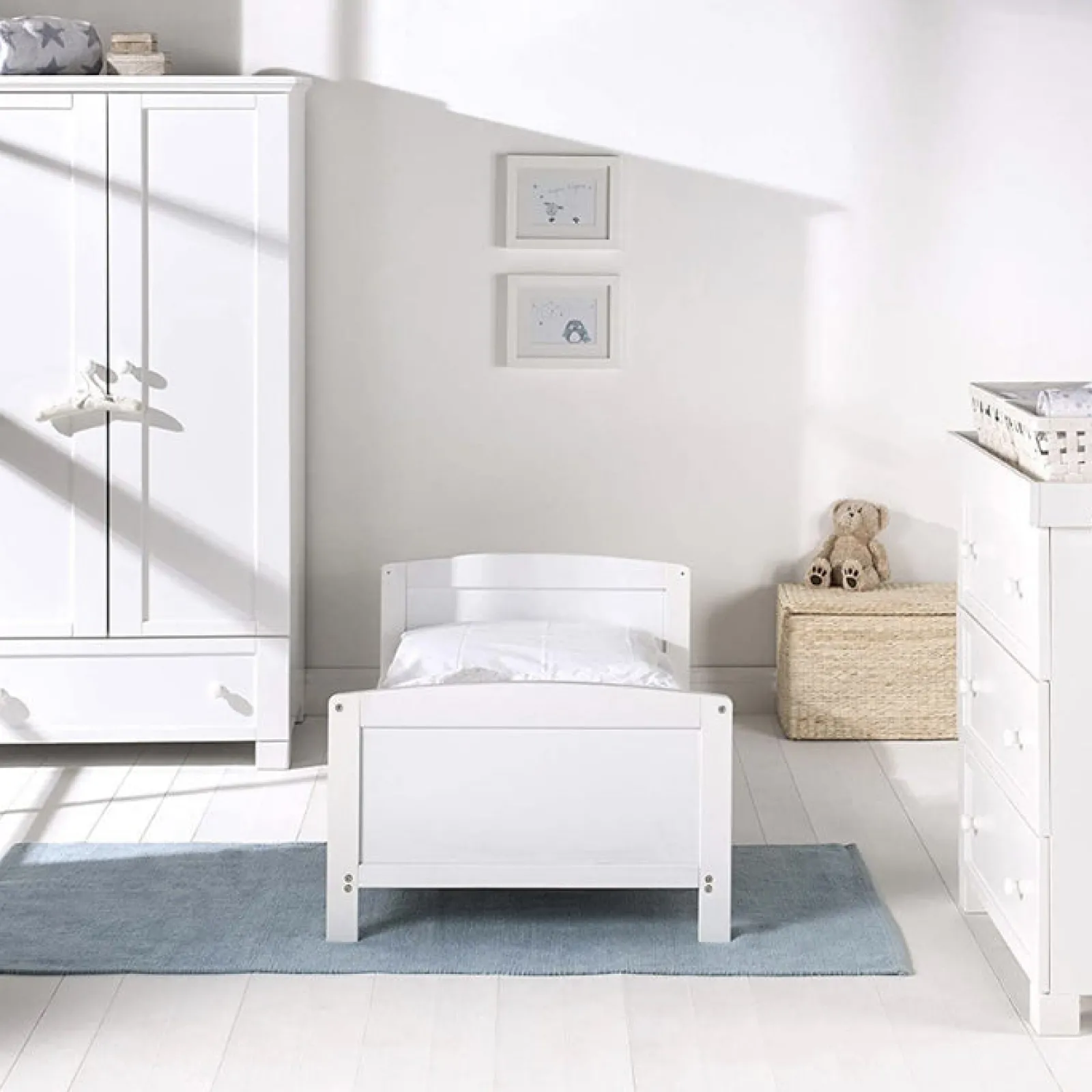 Little Helper Cot Beds | Cot Beds | ZigZag Eco-Friendly Wooden Cot Bed | Snowdrop White