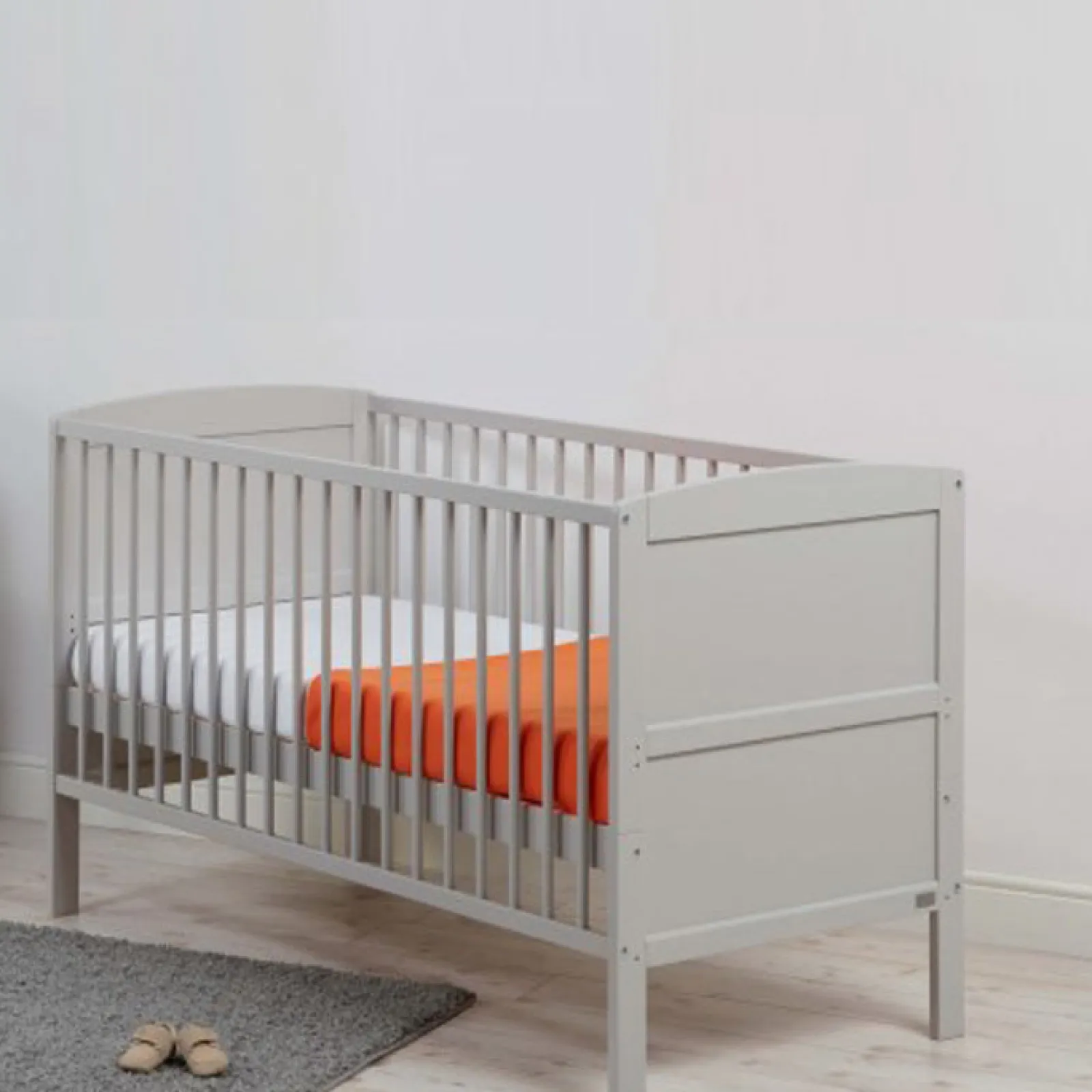 Little Helper Cot Beds | Cot Beds | ZigZag Wooden Cot Bed | Pebble Grey